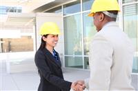 Construction Team Handshake stock photo