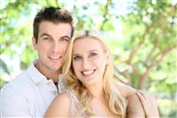 Attractive Man and Woman Couple stock photo
