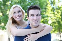 Attractive Couple in Love (Focus on Man) stock photo