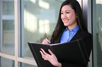 Pretty Asian Business Woman stock photo