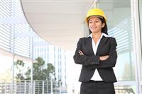 Construction Woman Architect stock photo