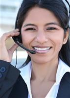 Indian Customer Service Woman stock photo