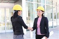 Business Construction Women Handshake stock photo