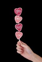 Valentines Day Lollipop stock photo