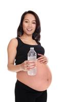 Pregnant woman with Water stock photo