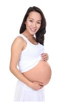 Pretty Asian Pregnant Woman stock photo