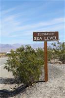 Elevation Sea Level Sign stock photo