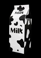 Milk Carton Over Black stock photo