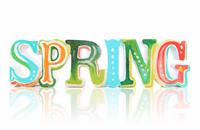 Colorful Spring Sign stock photo