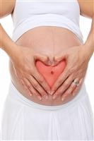 Pregnant Woman Heart stock photo