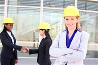 Man and Woman Construction Team  stock photo