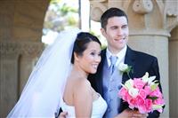 Bride and Groom Wedding (FOCUS ON BRIDE) stock photo