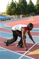 African American Man Runner stock photo