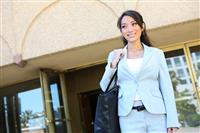 Business Woman Leaving Work stock photo