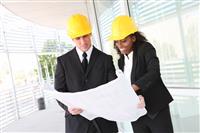 Diverse Business Construction Team stock photo