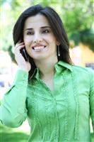 Pretty Indian Woman on Phone stock photo