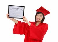 Pretty Asian Graduate Woman stock photo