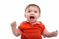 Excited Young Baby Boy stock photo