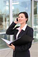 Pretty Chinese Business Woman stock photo