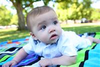 Cute Baby in the Park stock photo