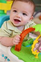 Cute Baby Boy with Toys stock photo