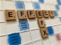 Effect Network Scrabble Theme stock photo