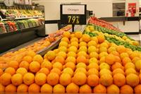 Oranges at the Supermarket stock photo