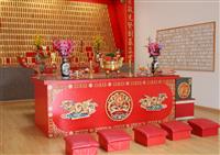 Asian Temple Interior stock photo