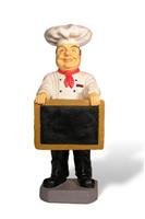 Chef with Menu stock photo