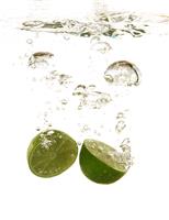 Lime in Water stock photo