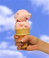 Strawberry Ice Cream stock photo