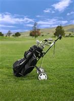 Golf Bag stock photo