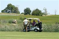 Golfers stock photo