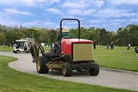 Golf Course Grass Cutter stock photo