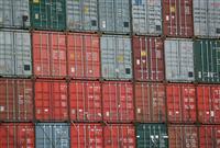 Shipping Containers stock photo