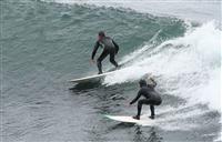 Surfers stock photo