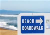 Beach Boardwalk stock photo