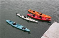 Kayaks stock photo