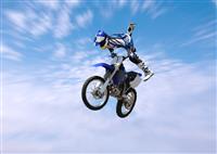 Dirt Bike Stunt Rider stock photo