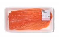 Packaged Salmon For Sale stock photo