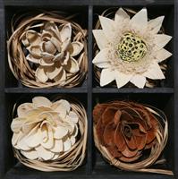 Wooden Flowers stock photo