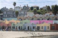 Colorful Beachfront Property stock photo