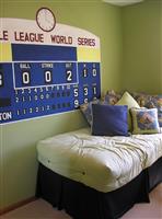 Baseball Themed Bedroom stock photo