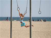 Girl Swinging stock photo
