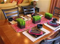 Asian Themed Table Setting stock photo