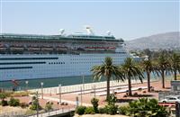 Cruise Ship in Port stock photo