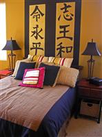 Asian Bedroom stock photo