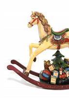 Christmas Rocking Horse stock photo