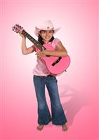 Guitar Girl stock photo