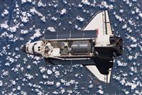 Shuttle in Orbit stock photo